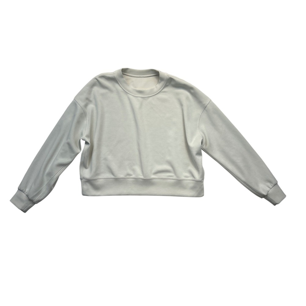 Lululemon‎ Sweatshirt Womens 8 White Perfectly Oversized Cropped Crew Pullover